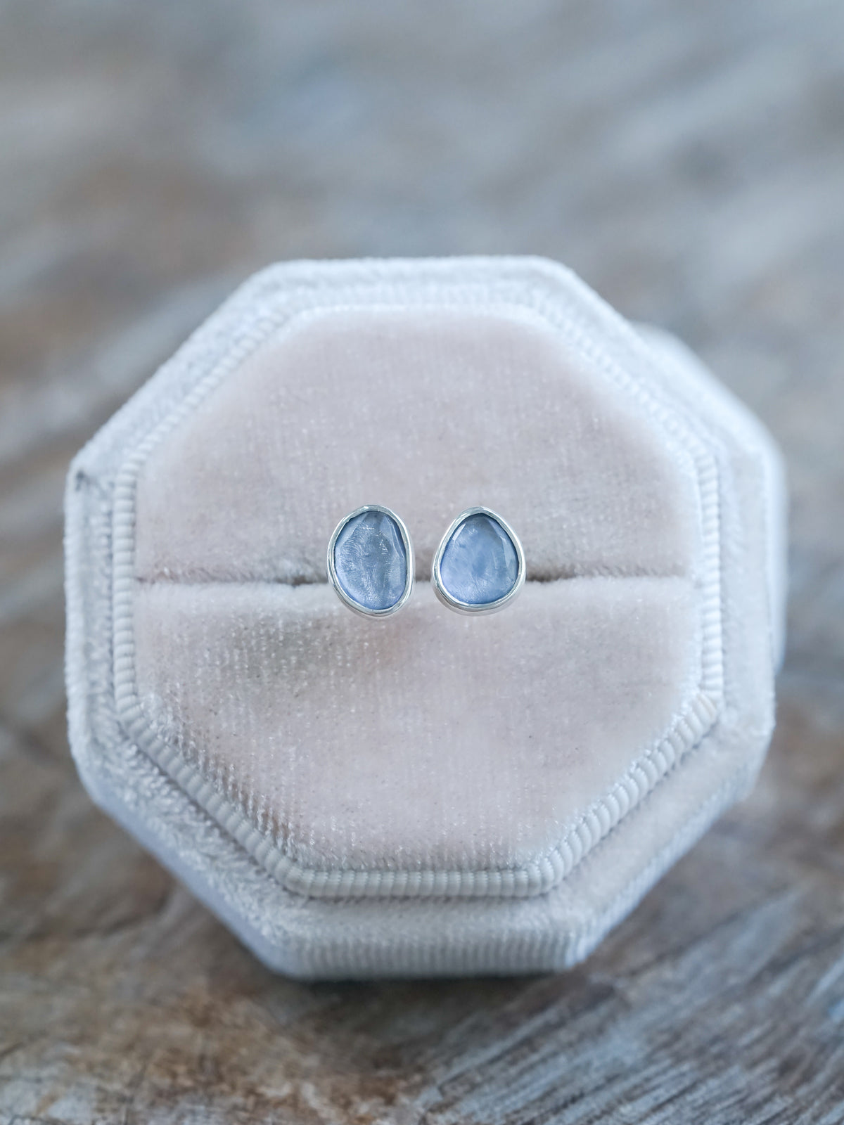 Rose Cut Iolite Earrings - Gardens of the Sun | Ethical Jewelry