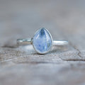 Rose Cut Moonstone Ring in Silver