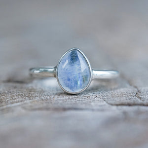 Rose Cut Moonstone Ring in Silver