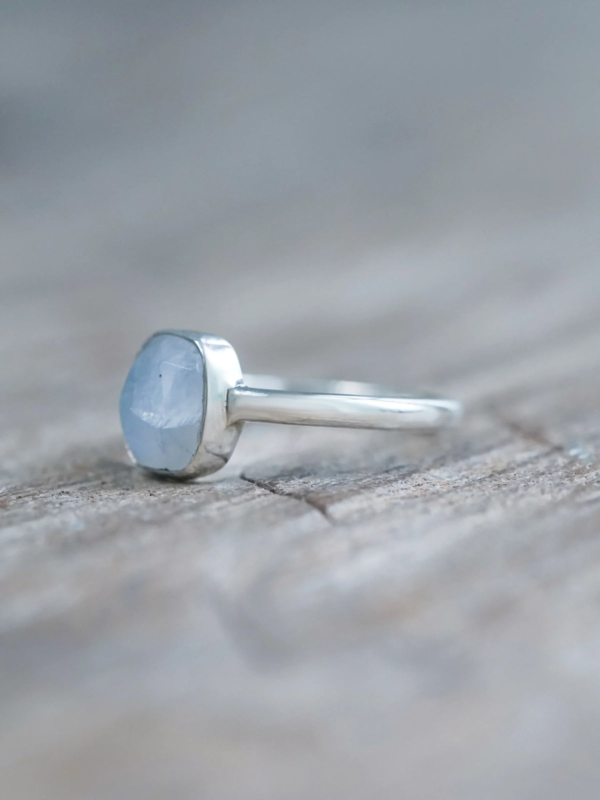 Rose Cut Moonstone Ring