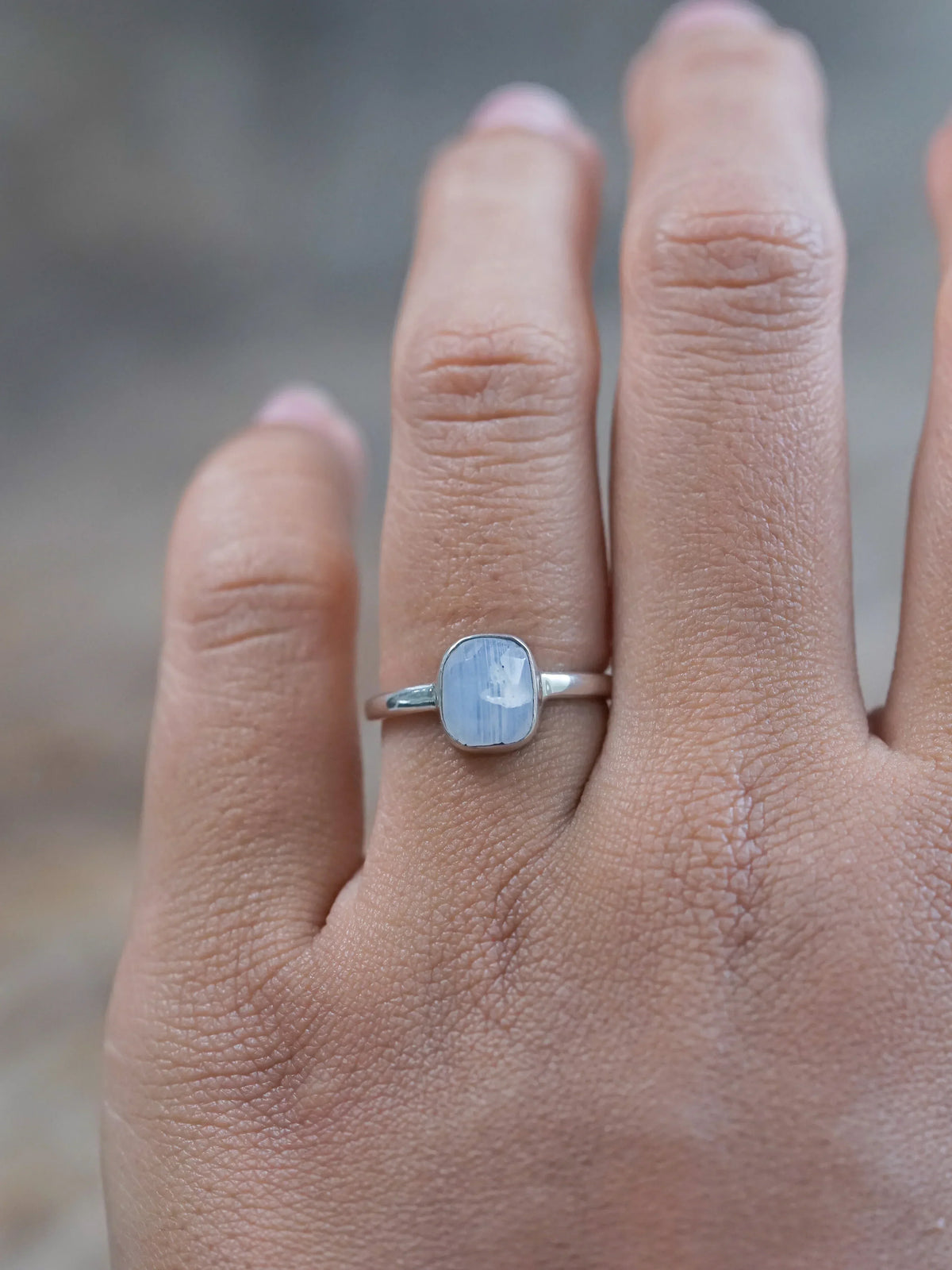 Rose Cut Moonstone Ring
