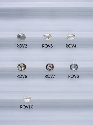 Custom Rose Cut Oval Diamond Ring in Gold