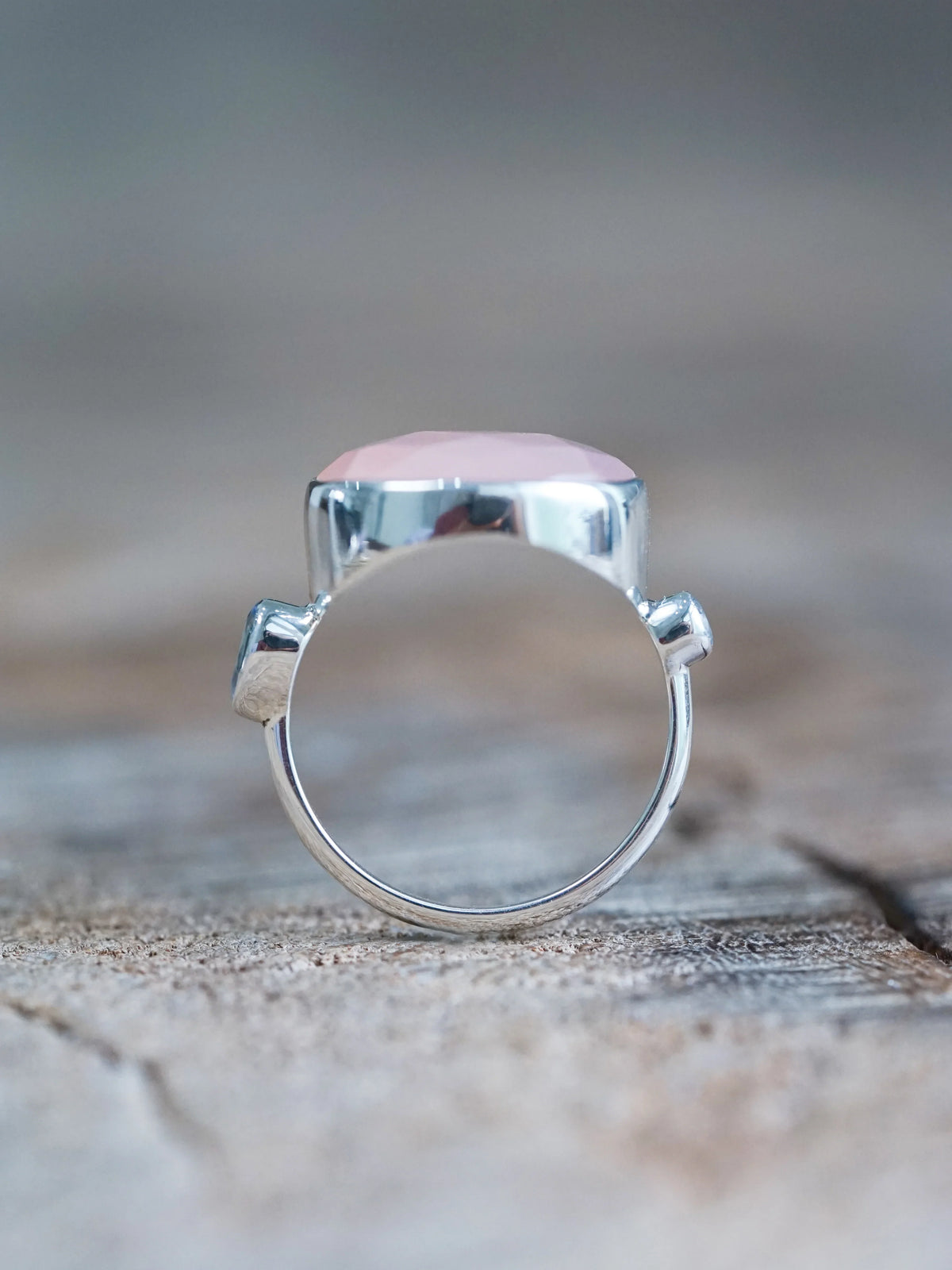 Rose Quartz and Moonstone Ring