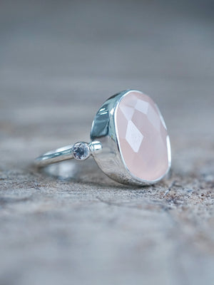 Rose Quartz and Moonstone Ring