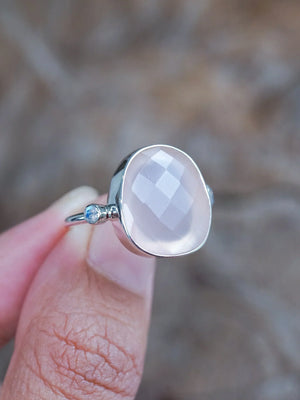 Rose Quartz and Moonstone Ring