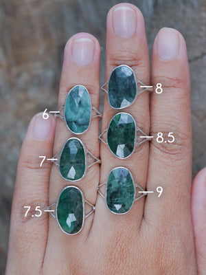 Rose Cut Emerald Rings