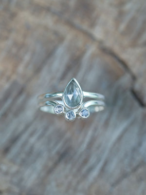 Rose Cut Spinel Ring Set in Recycled Sterling Silver