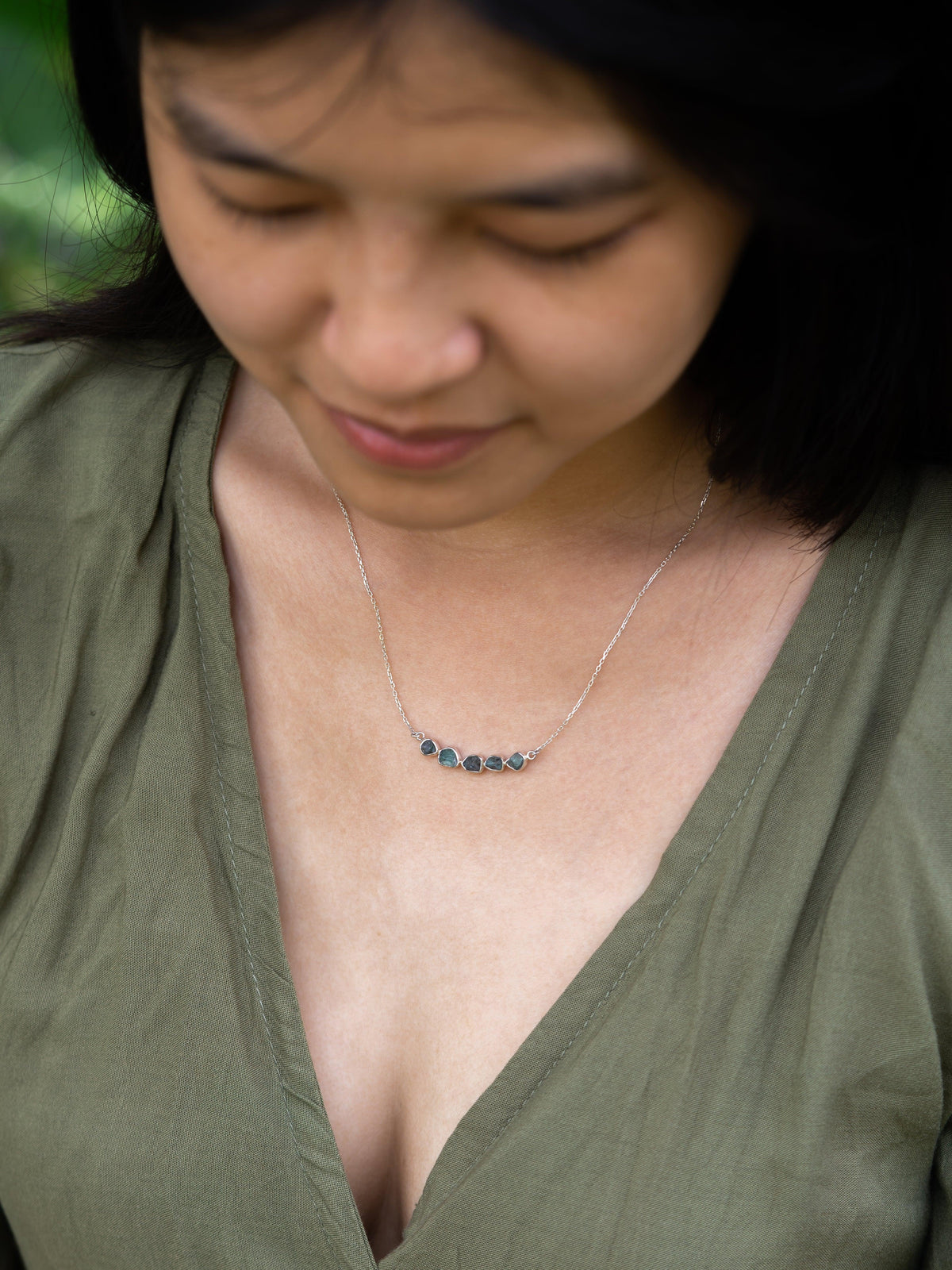 Rough Kornerupine Necklace - Gardens of the Sun | Ethical Jewelry