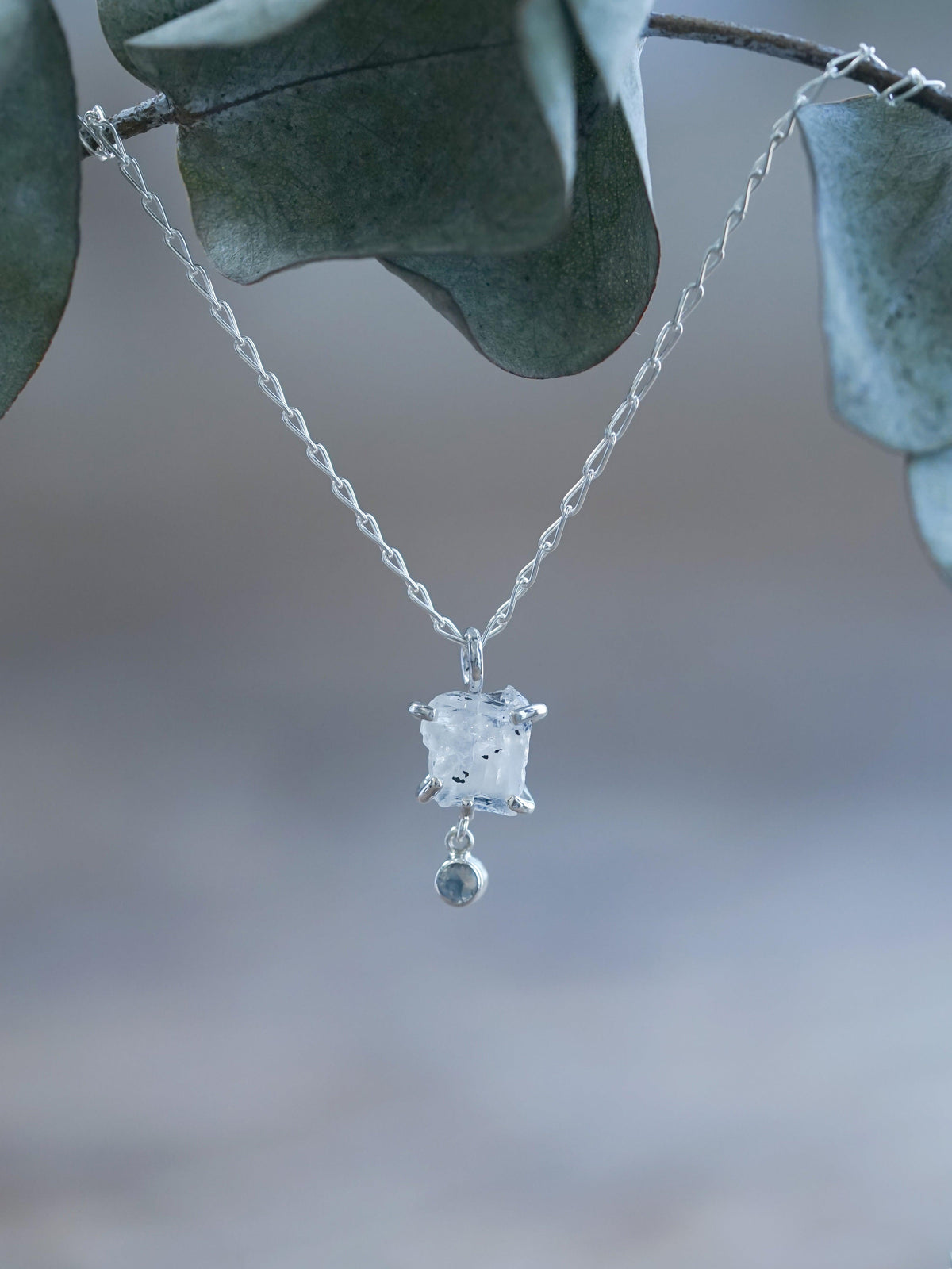 Rough Moonstone Necklace - Gardens of the Sun | Ethical Jewelry