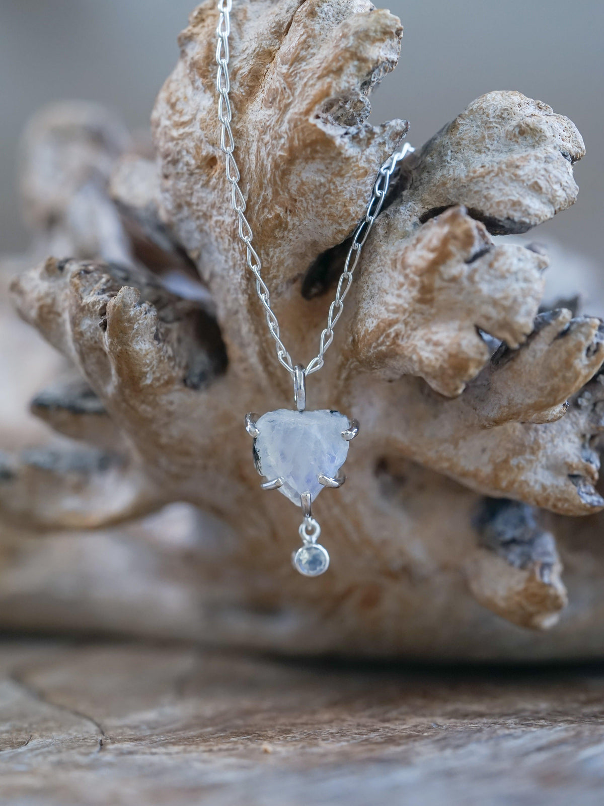 Rough Moonstone Necklace - Gardens of the Sun | Ethical Jewelry