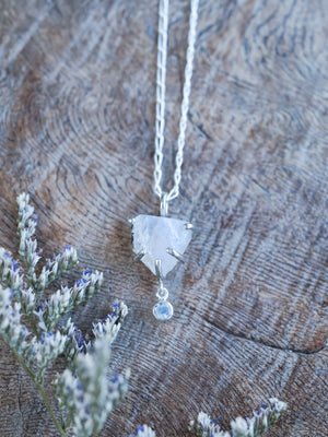 Rough Moonstone Necklace - Gardens of the Sun | Ethical Jewelry