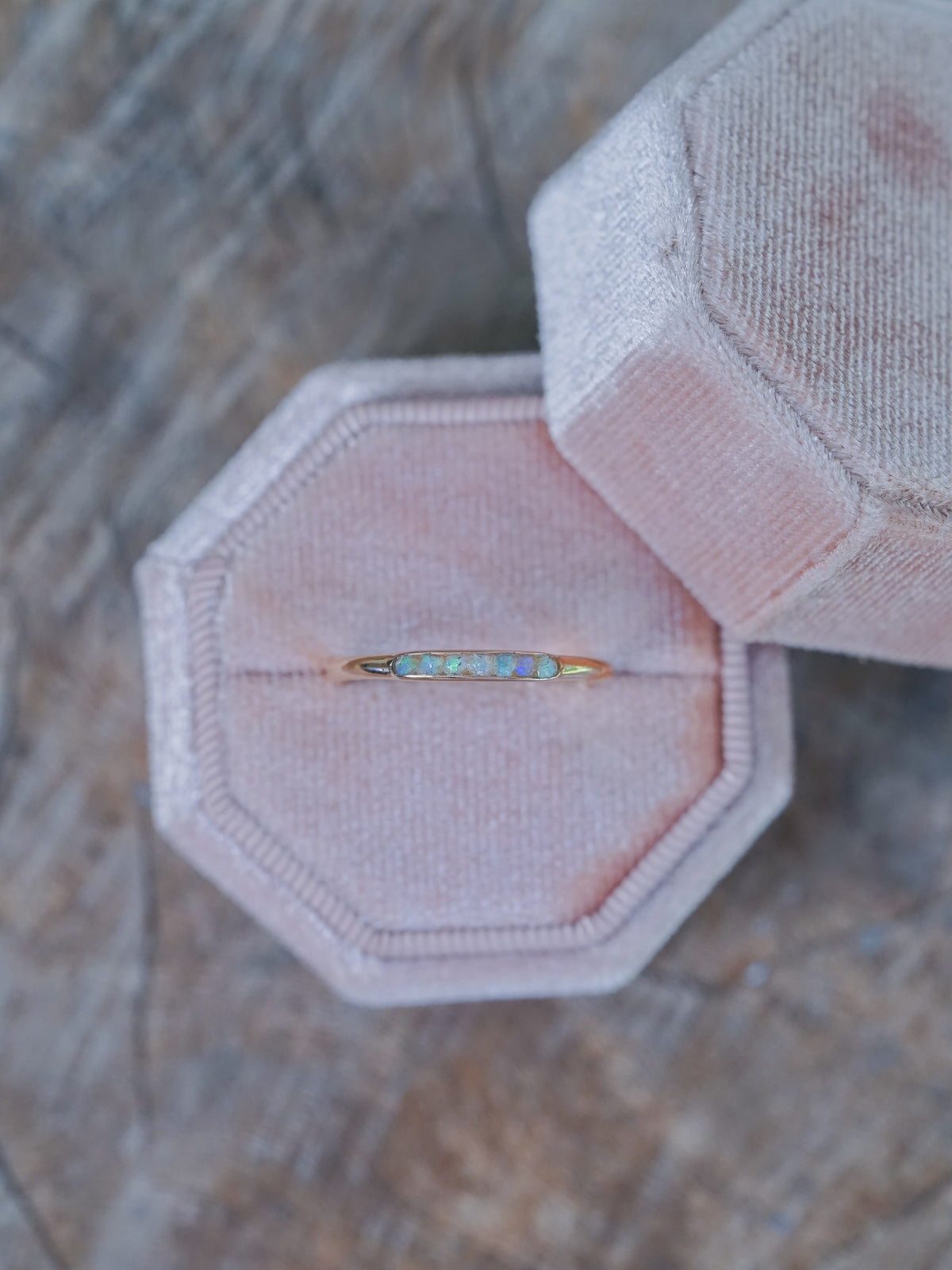Rough Opal Hidden Gems Ring in Rose Gold - Size 8.5 - Gardens of the Sun | Ethical Jewelry