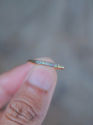 Rough Opal Hidden Gems Ring in Rose Gold - Size 8.5