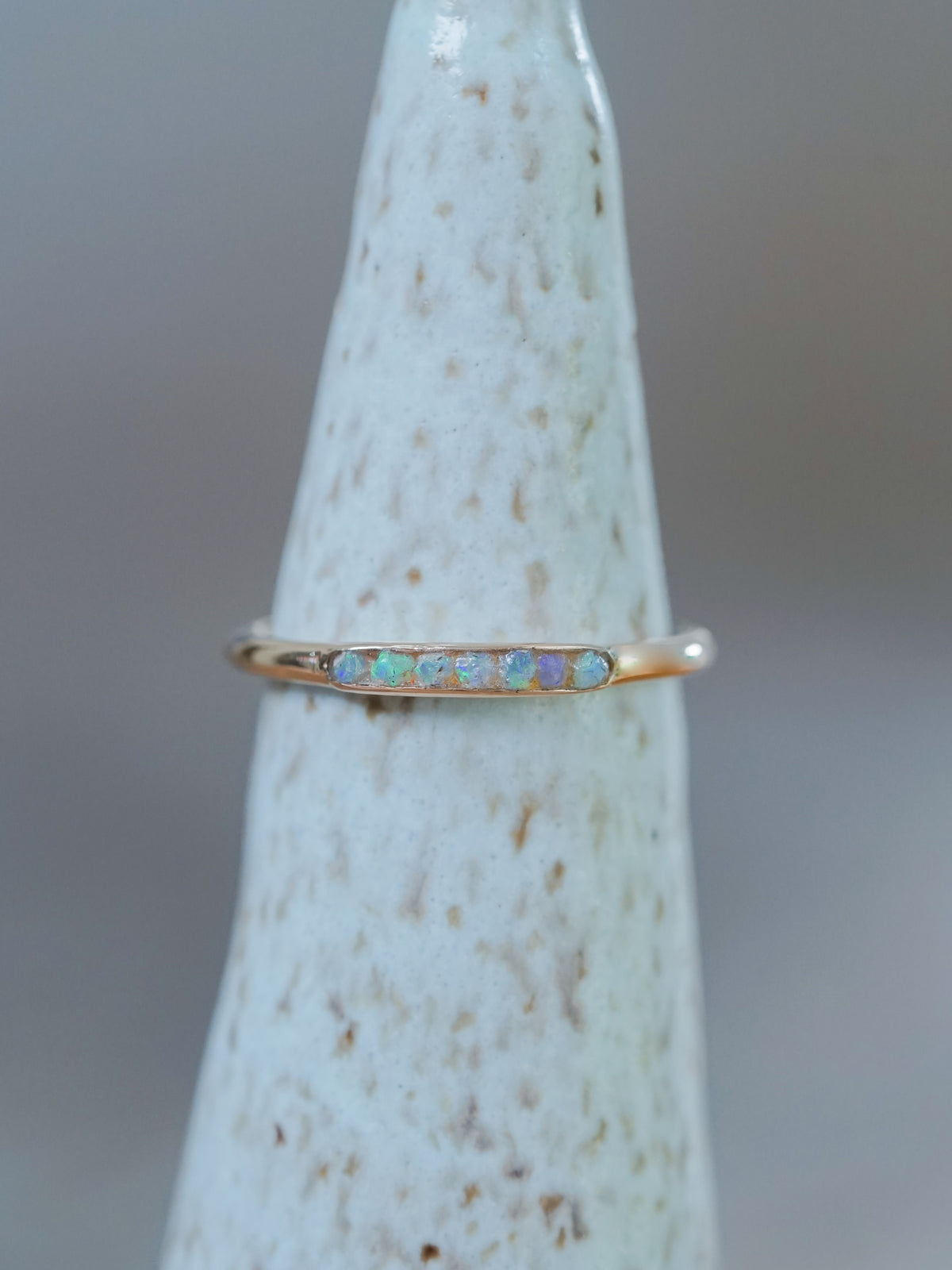 Rough Opal Hidden Gems Ring in Rose Gold - Size 8.5 - Gardens of the Sun | Ethical Jewelry