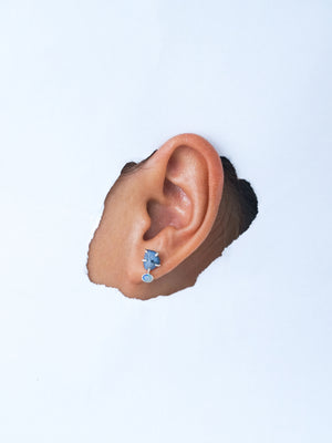 Rough Sapphire Stud Earrings
