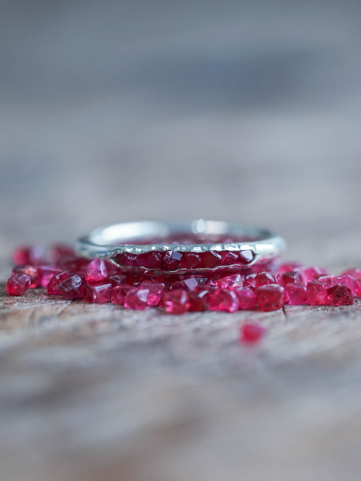 Rough Spinel Ring with Hidden Gems