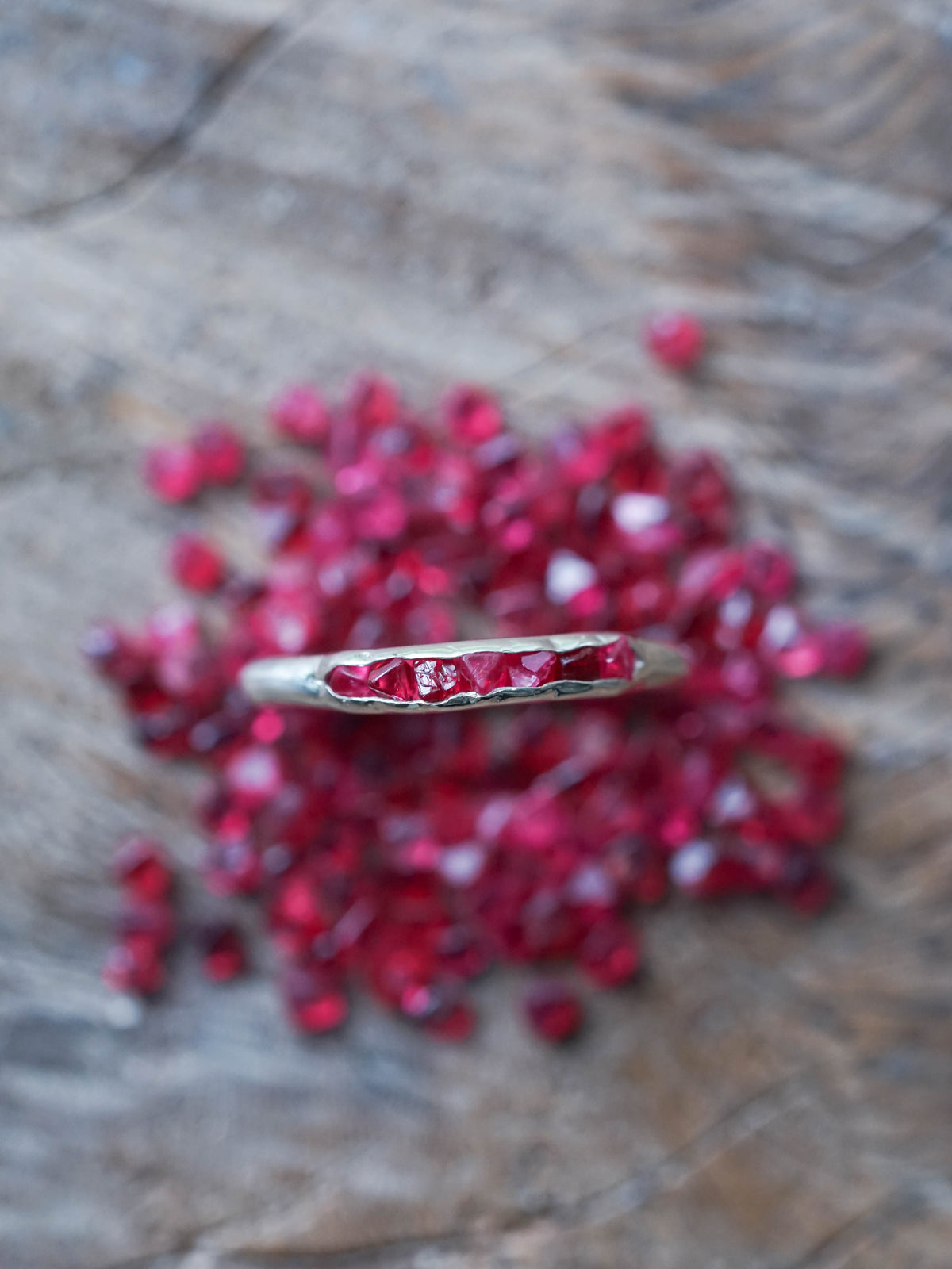 Rough Spinel Ring with Hidden Gems