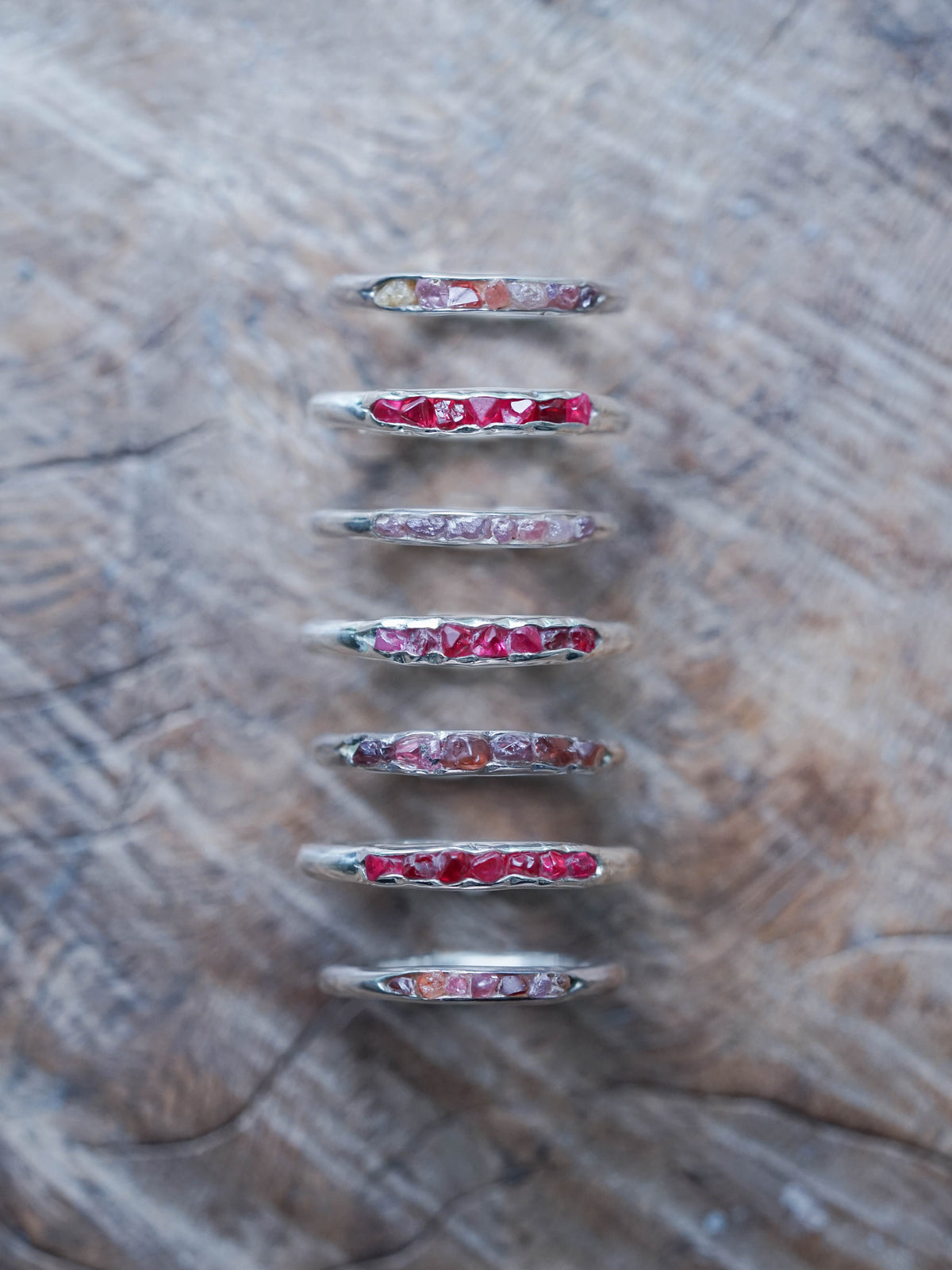 Rough Spinel Ring with Hidden Gems