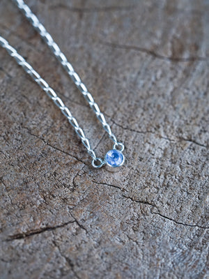 Round Lavender Sapphire Necklace