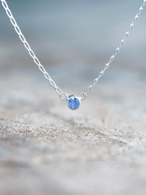 Round Lavender Sapphire Necklace
