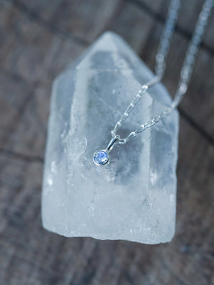 Dainty Rainbow Moonstone Necklace