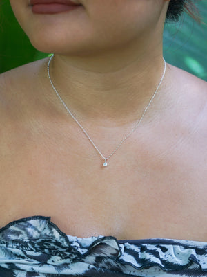 Dainty Rainbow Moonstone Necklace