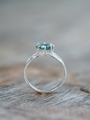 Round Moss Agate Ring