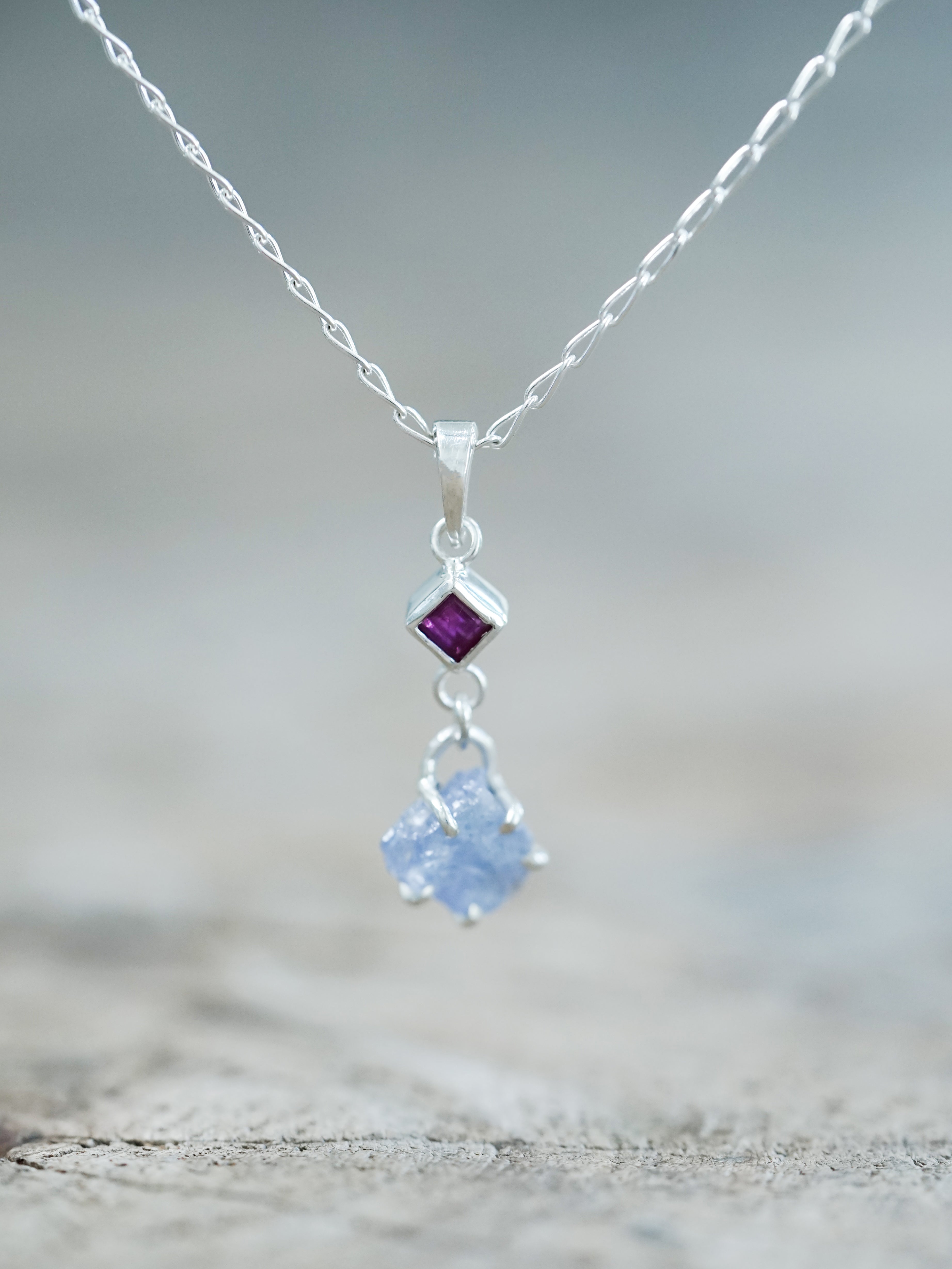 100% Proceeds to Charity TANZANITE Necklace in Sterling Silver, Gem Legacy ✧ Ethically Sourced Jewellery from top Solstice Stones