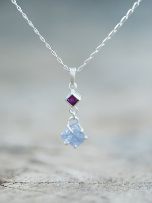 Ruby and Tanzanite Slice Necklace - Gardens of the Sun | Ethical Jewelry
