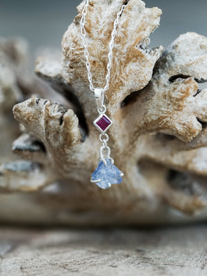 Ruby and Tanzanite Slice Necklace - Gardens of the Sun | Ethical Jewelry