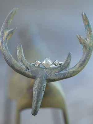 Rustic Trinity Diamond Ring - Gardens of the Sun | Ethical Jewelry