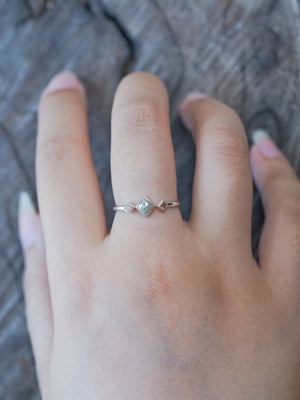 Rustic Trinity Diamond Ring - Gardens of the Sun | Ethical Jewelry