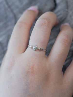 Rustic Trinity Diamond Ring - Gardens of the Sun | Ethical Jewelry