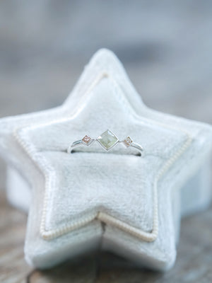 Rustic Trinity Diamond Ring - Gardens of the Sun | Ethical Jewelry