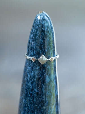 Rustic Trinity Diamond Ring - Gardens of the Sun | Ethical Jewelry