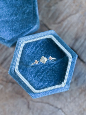 Rustic Trinity Diamond Ring - Gardens of the Sun | Ethical Jewelry