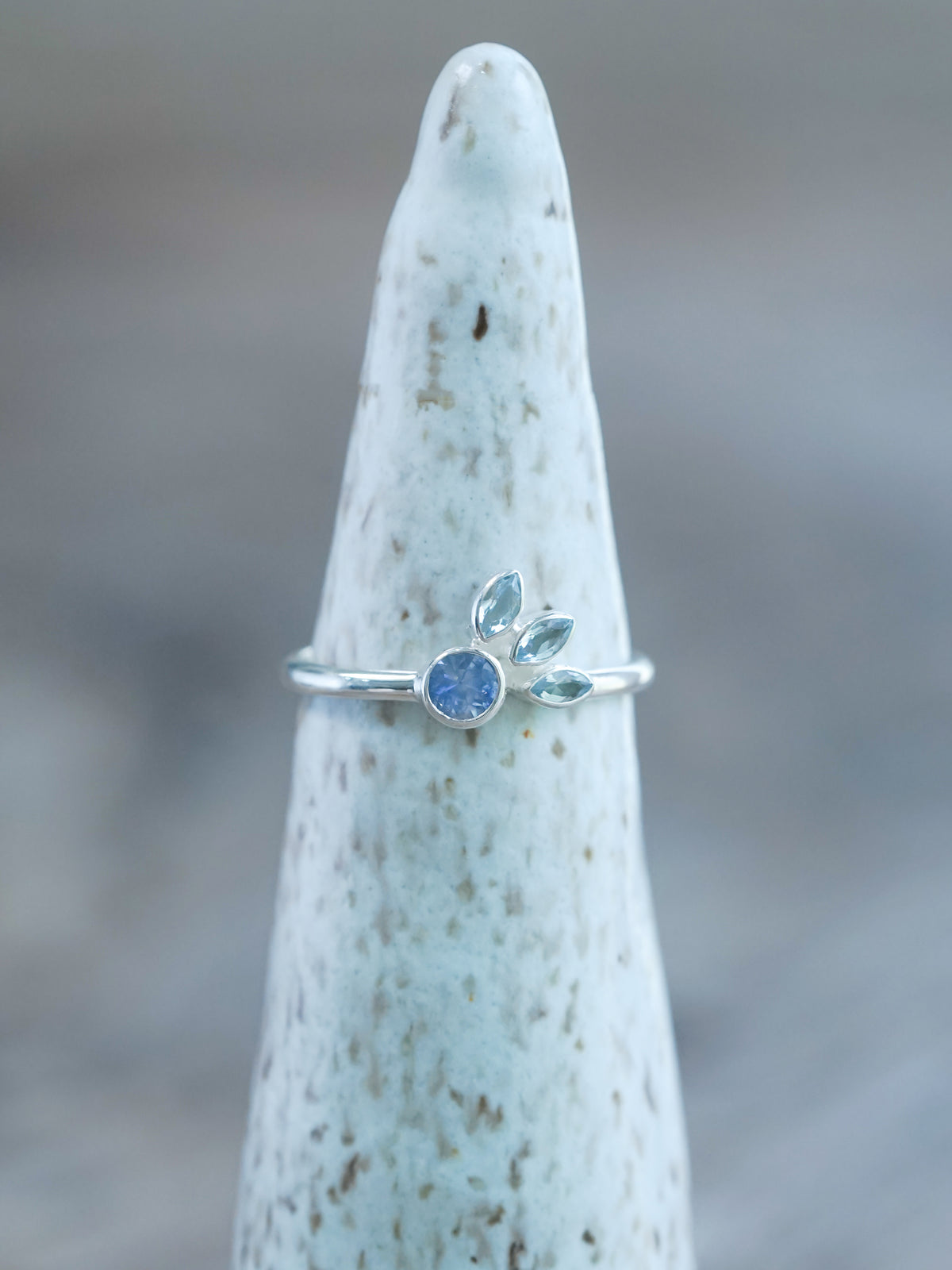 Sapphire and Aquamarine Ring - Gardens of the Sun | Ethical Jewelry