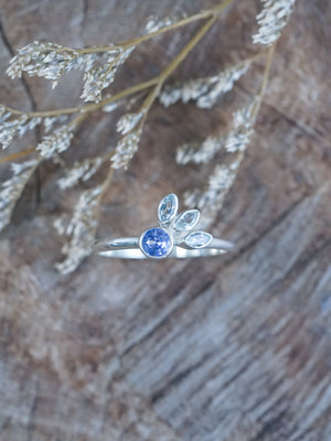 Sapphire and Aquamarine Ring - Gardens of the Sun | Ethical Jewelry