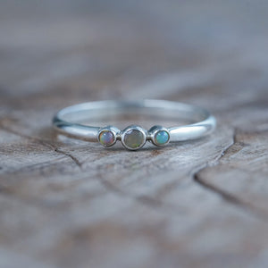 Triple Opal Ring - Size 10.5