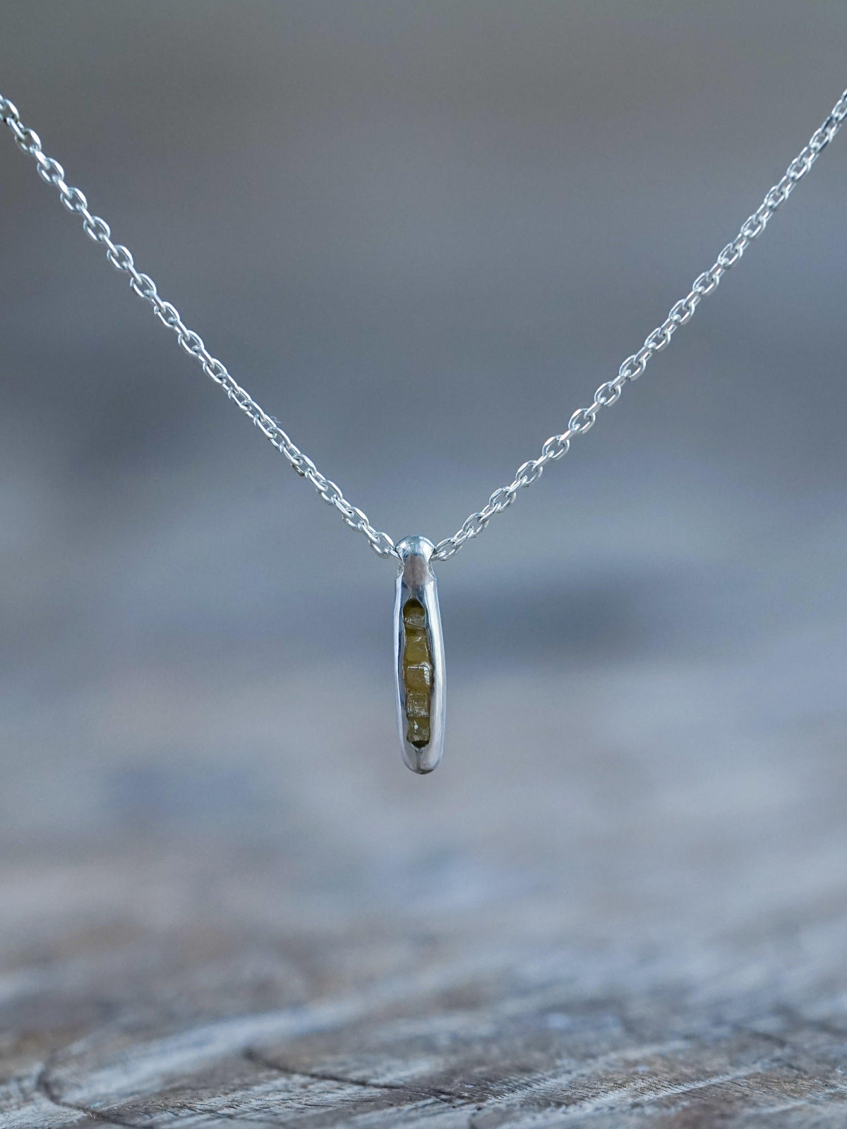 Raw Yellow Diamond Necklace with Hidden Gems - Gardens of the Sun | Ethical Jewelry
