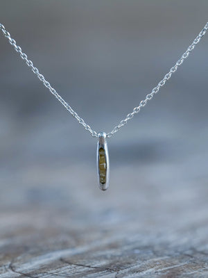 Raw Yellow Diamond Necklace with Hidden Gems