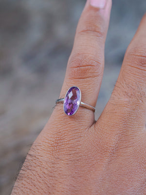 Oval Amethyst Ring - Size 7.5