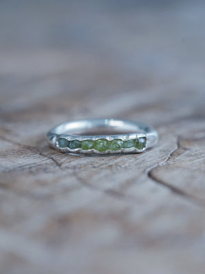 Peridot and Sapphire Hidden Gems Ring - Size 4