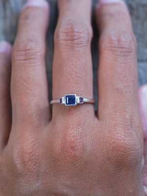 Iolite and Ruby Ring - Size 6.5