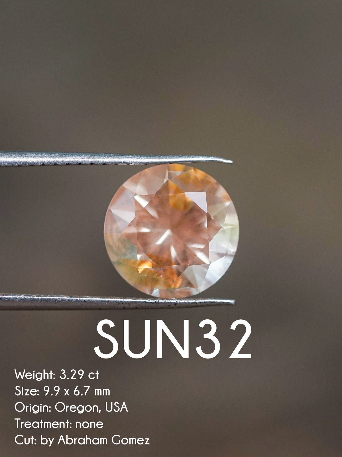 Custom Oregon Sunstone Ring in Gold