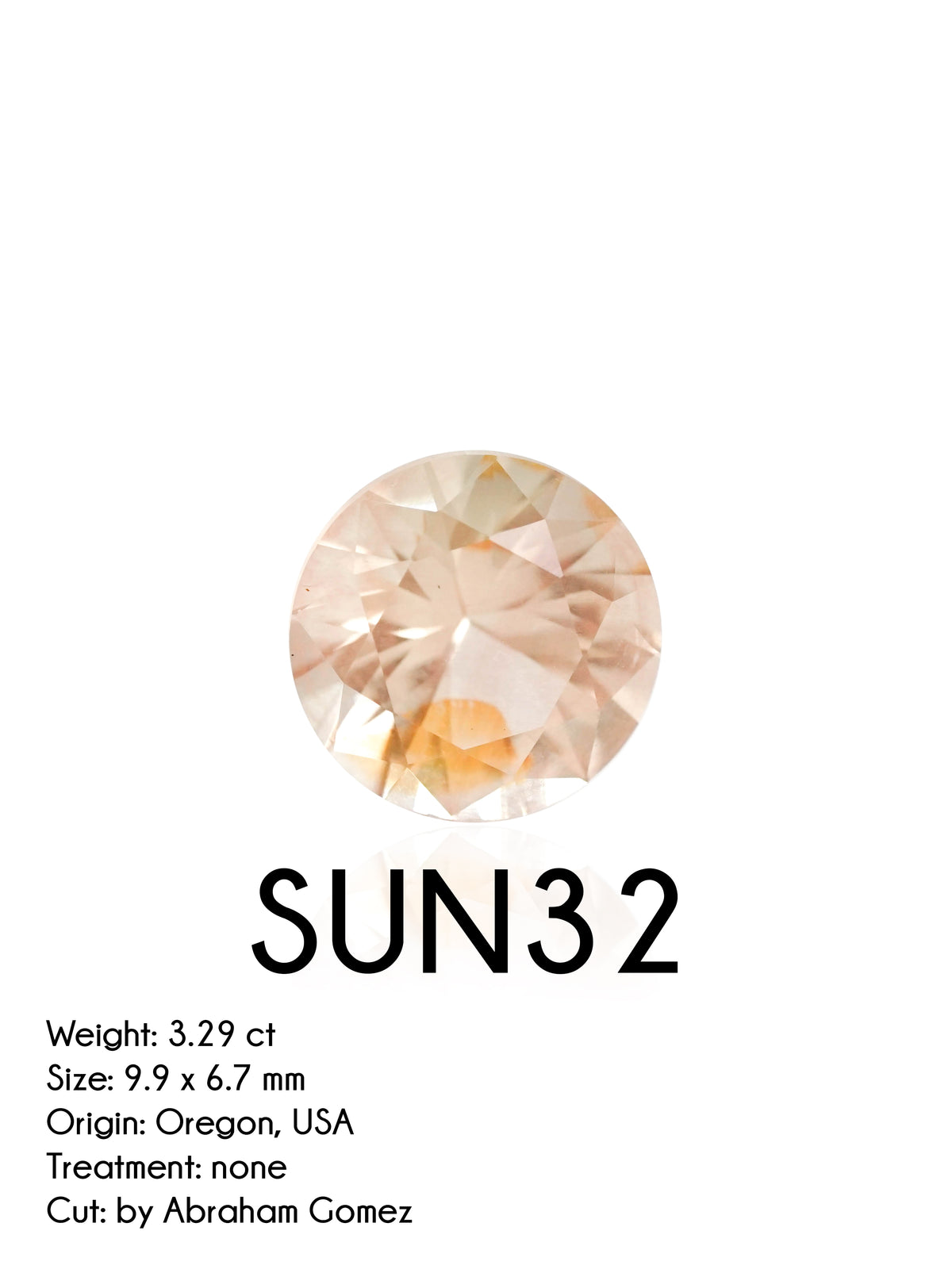 Custom Oregon Sunstone Ring in Gold