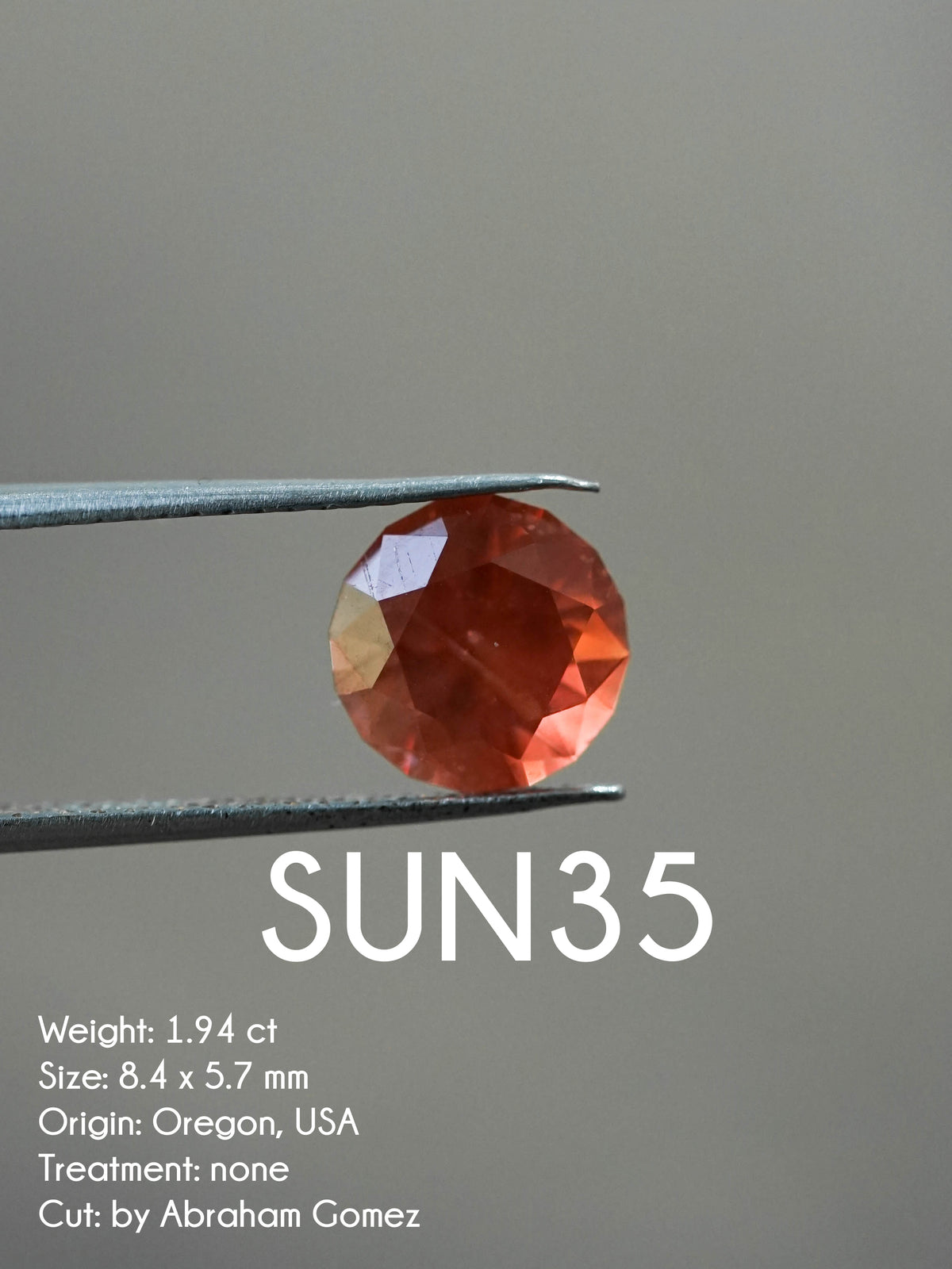 Custom Oregon Sunstone Ring in Gold