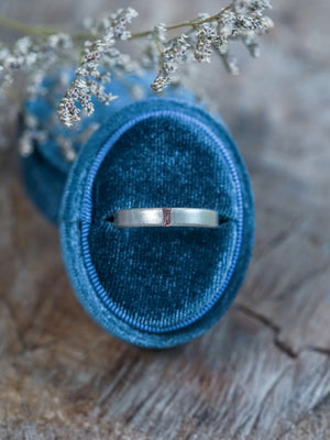 Men's Sapphire Wedding Band in Sterling Silver
