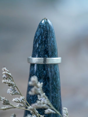 Men's Sapphire Wedding Band in Sterling Silver