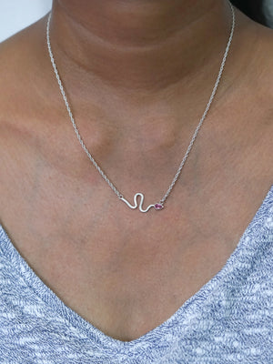 Sapphire Snake Necklace